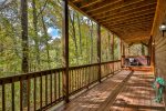 Lower deck offers views and the hot tub